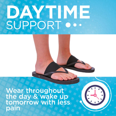 Wear the othrthotic plantar fasciitis foot brace thought-out the day and wake up the next day with less pain