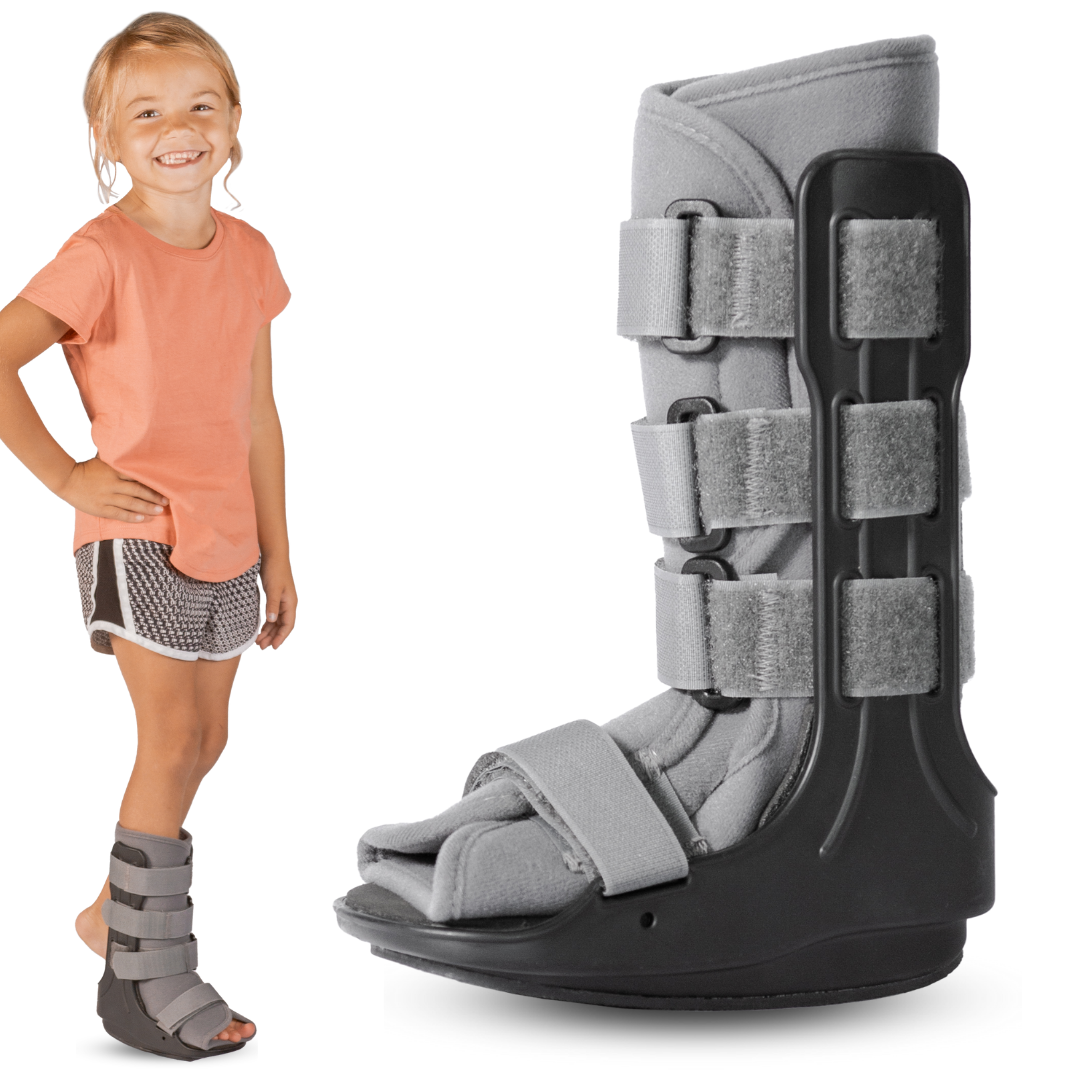 The BraceAbility Pediatric Walking Boot stabilizes your childs ankle and foot after an injury