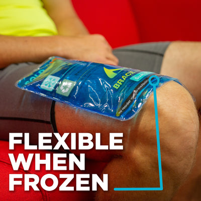 frozen ice pack for knee injuries stays flexible