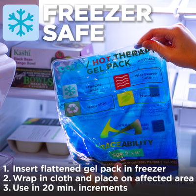 freezer safe ice pack works for cold therapy
