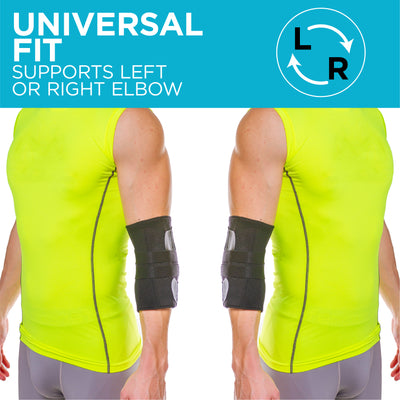 The Ulnar Nerve Elbow Brace is a universal fit for left or right elbow