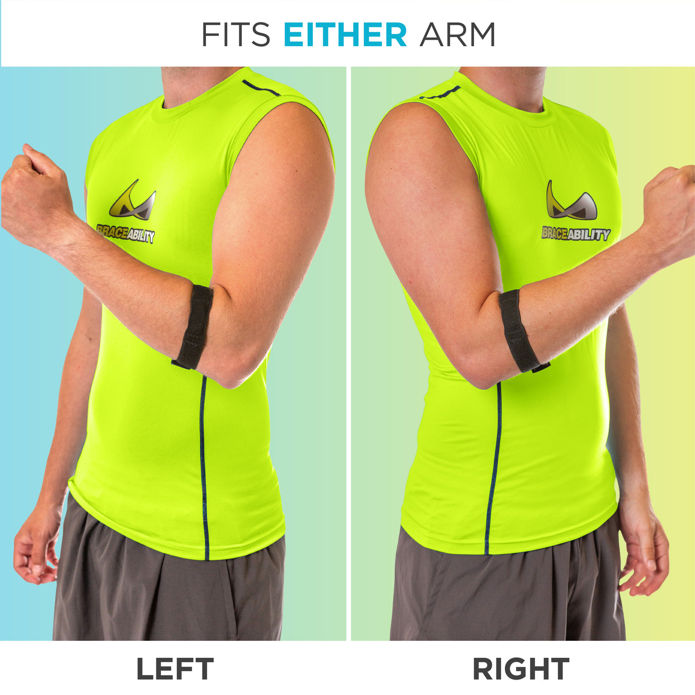 The elbow epicondyle tendonitis brace is great for tennis or golfers elbow on the left or right arm
