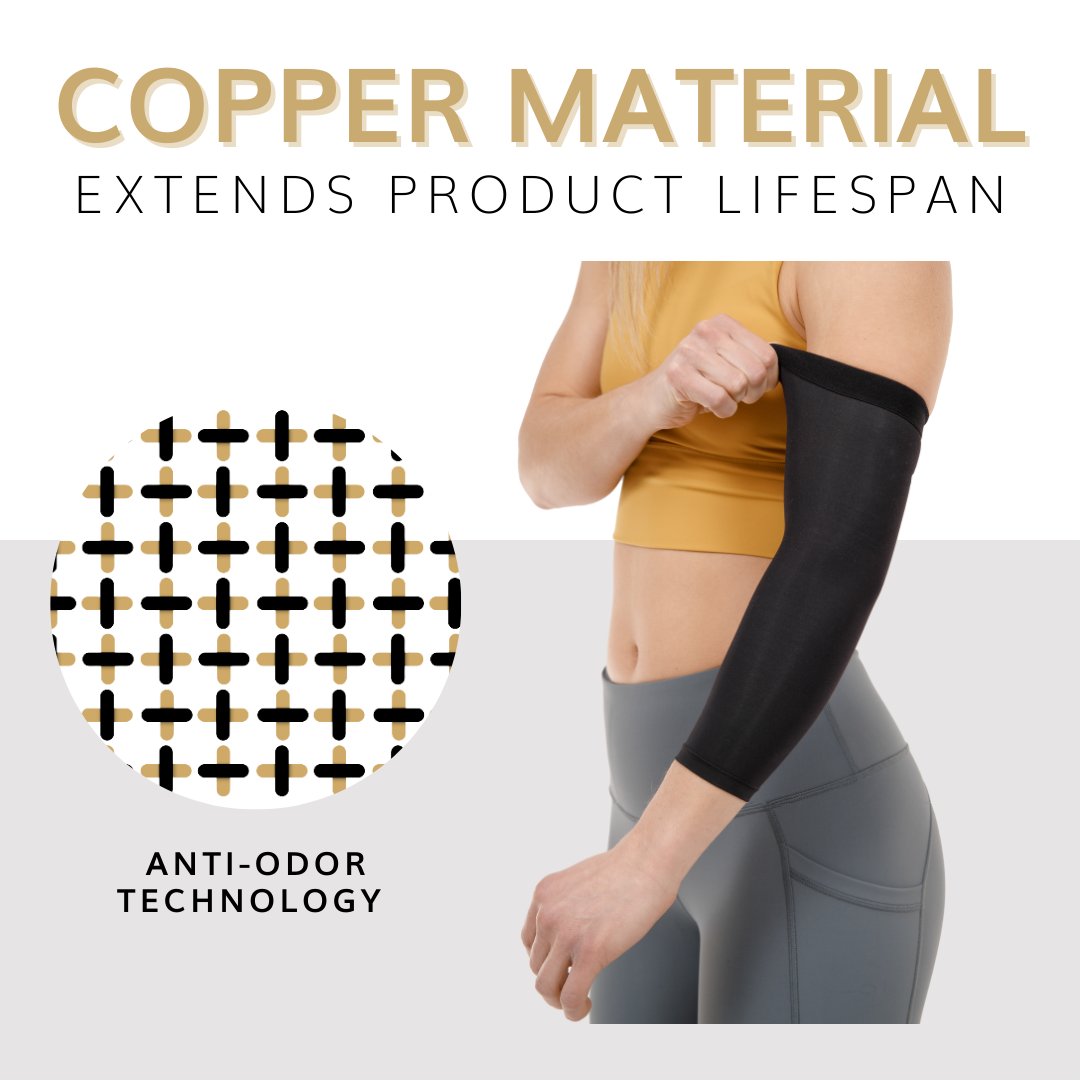 ABYON Medical Grade Copper Elbow Compression Sleeve (2pack) Highest Copper  Content Elbow Brace for Tendonitis and Tennis Elbow Arthritis Golf Elbow  Breathable and Supportive Elbow Brace Relief Elbow Pain for Men and