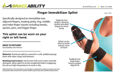 to clean the finger immobilizer splint hand wash in warm water with mild detergent