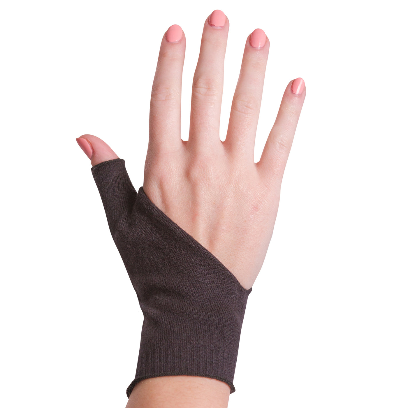 Front view of our soft protective undersleeve for thumb splint