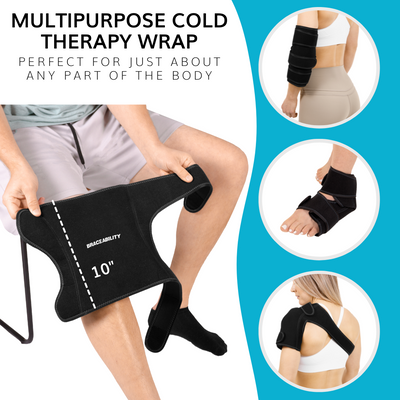 the wrap around ice pack is multipurpose, use on knee, elbow, shoulder or ankle