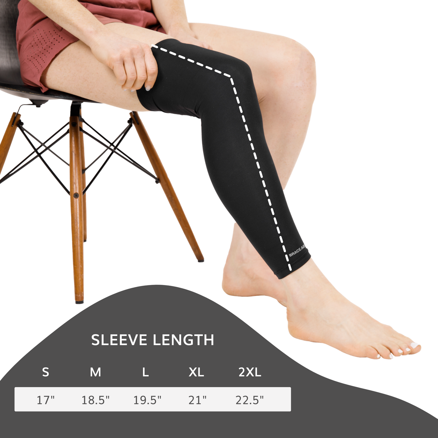 Full Leg Compression Sleeve  Copper Calf and Thigh Support