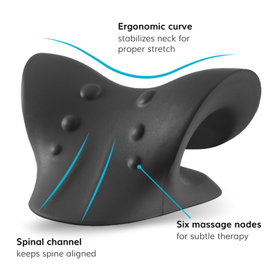 Our chiropractic neck pillow features 6 massage nodes for subtle therapy