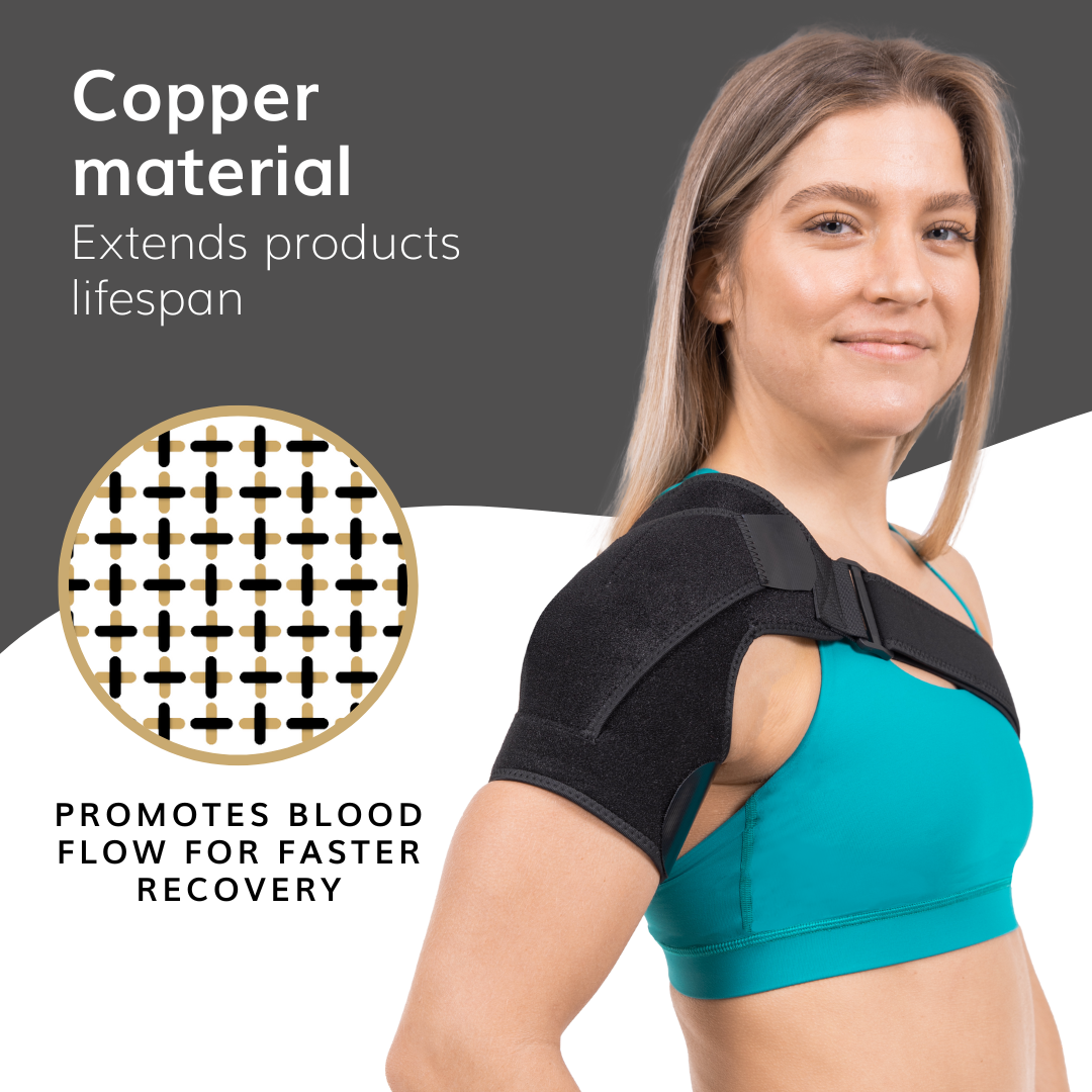 Shoulder Brace Recovery Highest Copper Content Support Adjstable Fit Sleeve  Wrap