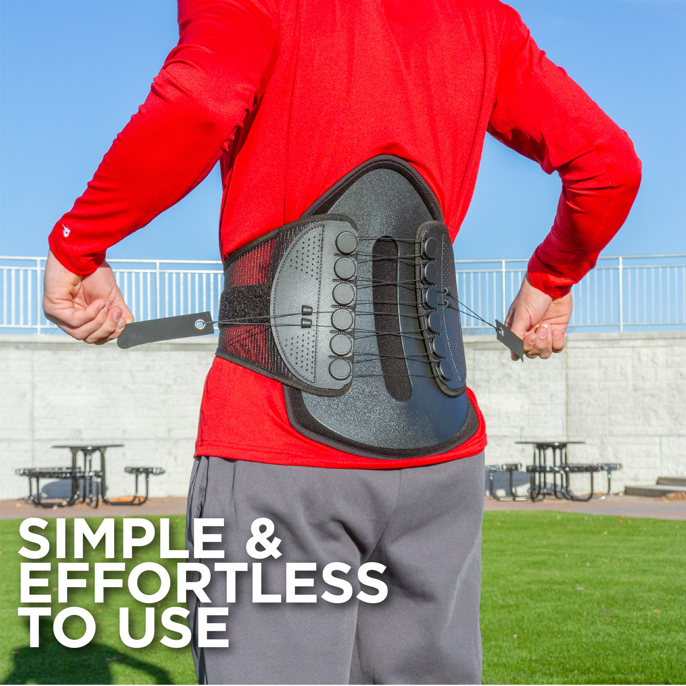 Our LSO back support is simple and effortless to use