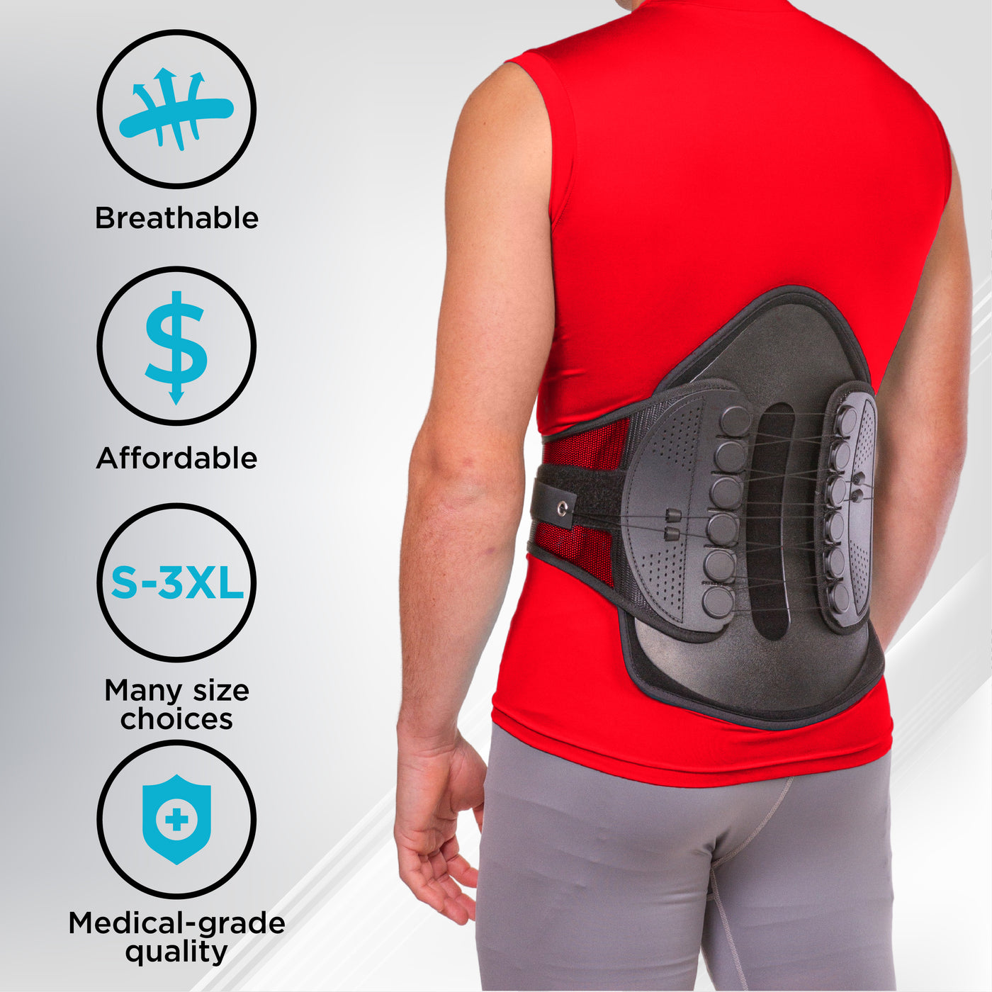 the plus size decompression back brace is comes in many sizes