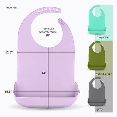 sizing chart for our stylish adult clothing protector is one sizes fits most and comes in 4 fun colors