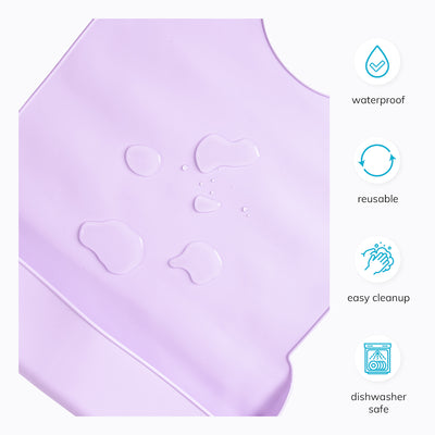our washable food bib for adults is easy to clean up and reusable by washing in the dishwasher