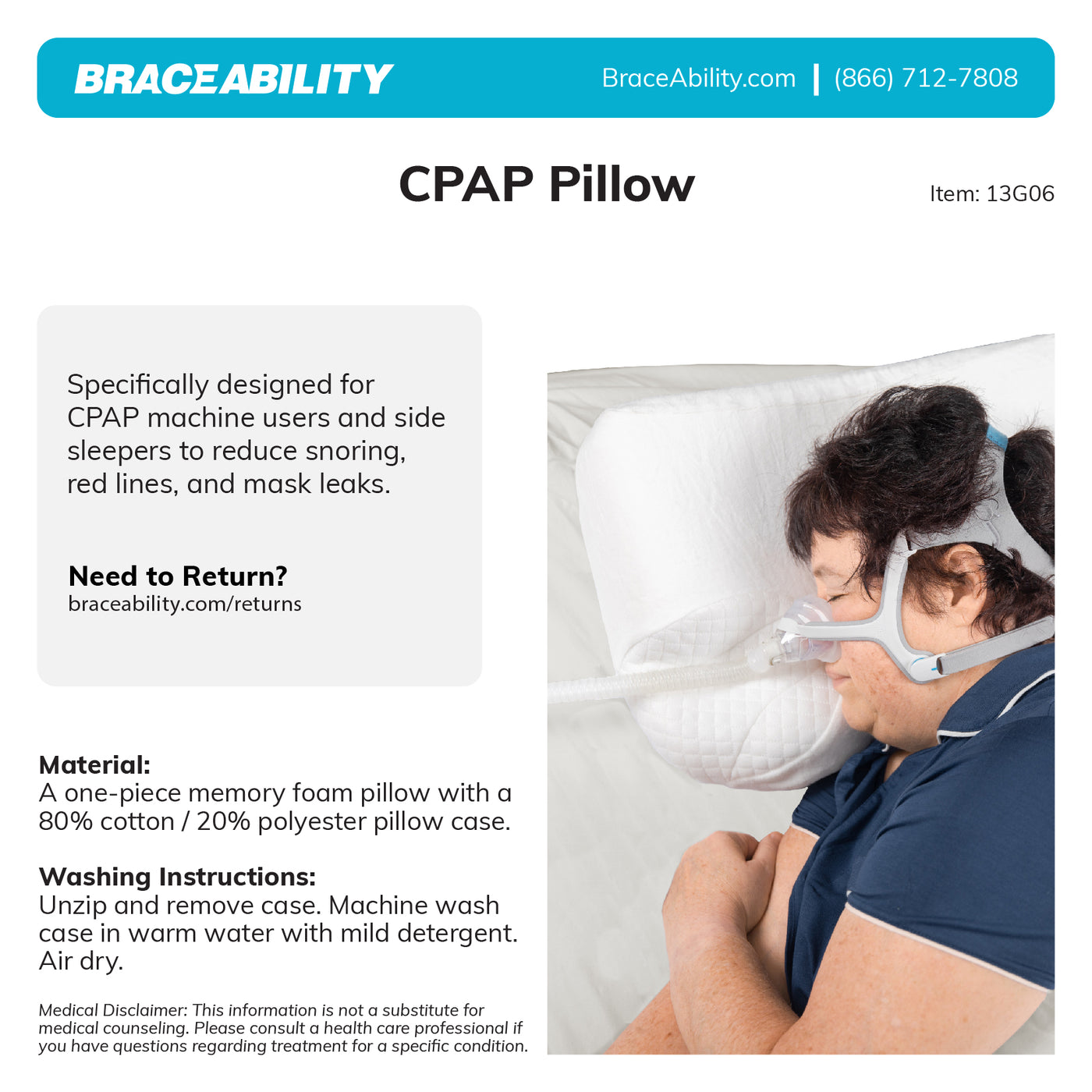 to clean the cpap pillow, remove the case and wash in warm water with mild detergent.
