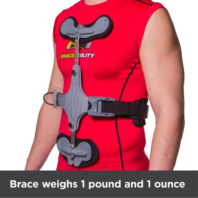 the thoracic spine brace was about 1 pound