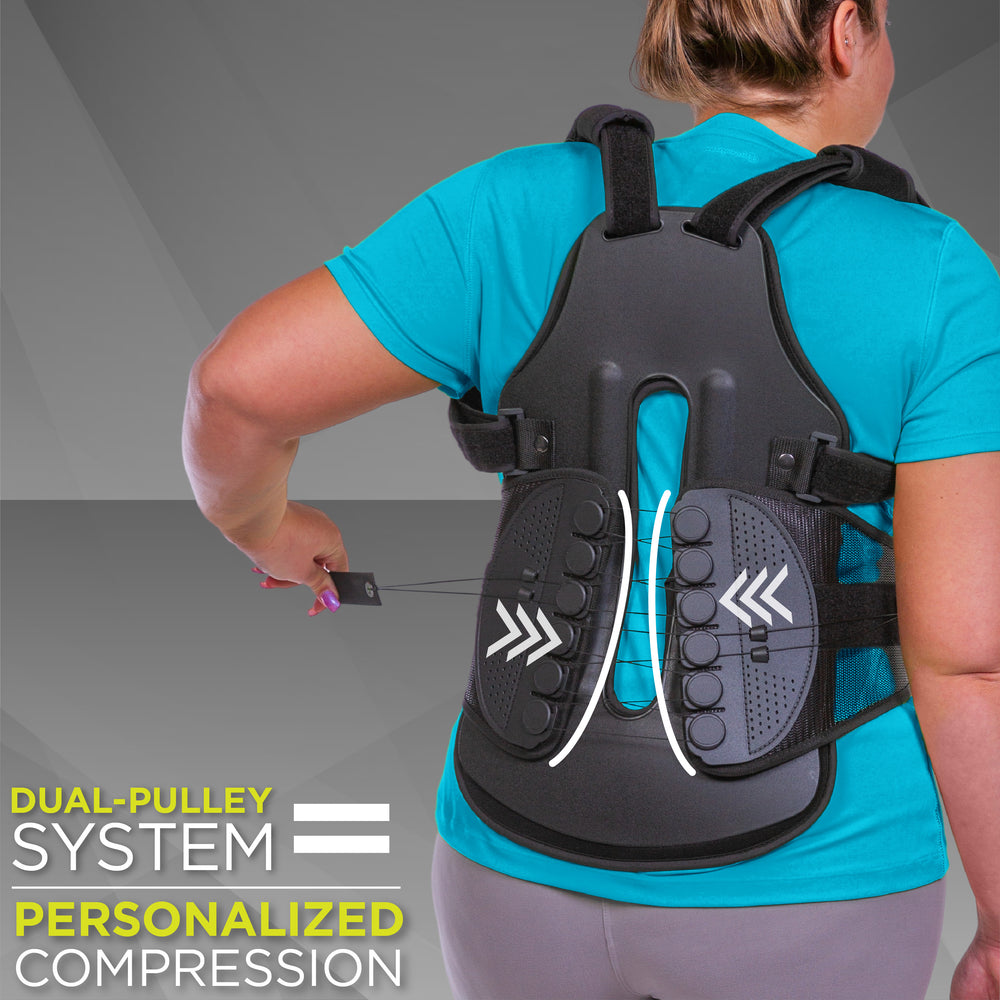 TLSO Full Back Thoracic Kyphosis Clamshell Brace | BraceAbility