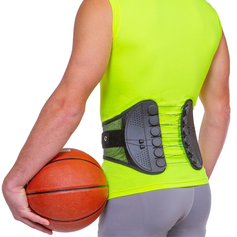 Lumbar Support Belt with Adjustable Pulley Compression System