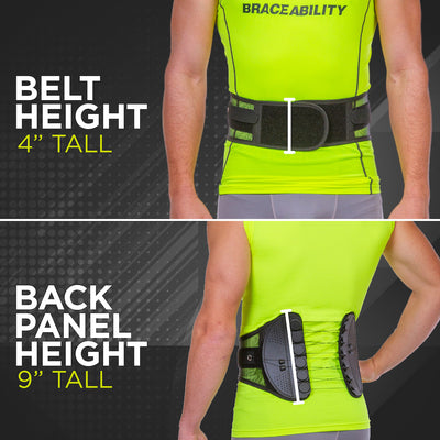 Dimensions of spine sport back brace length, width, thickness
