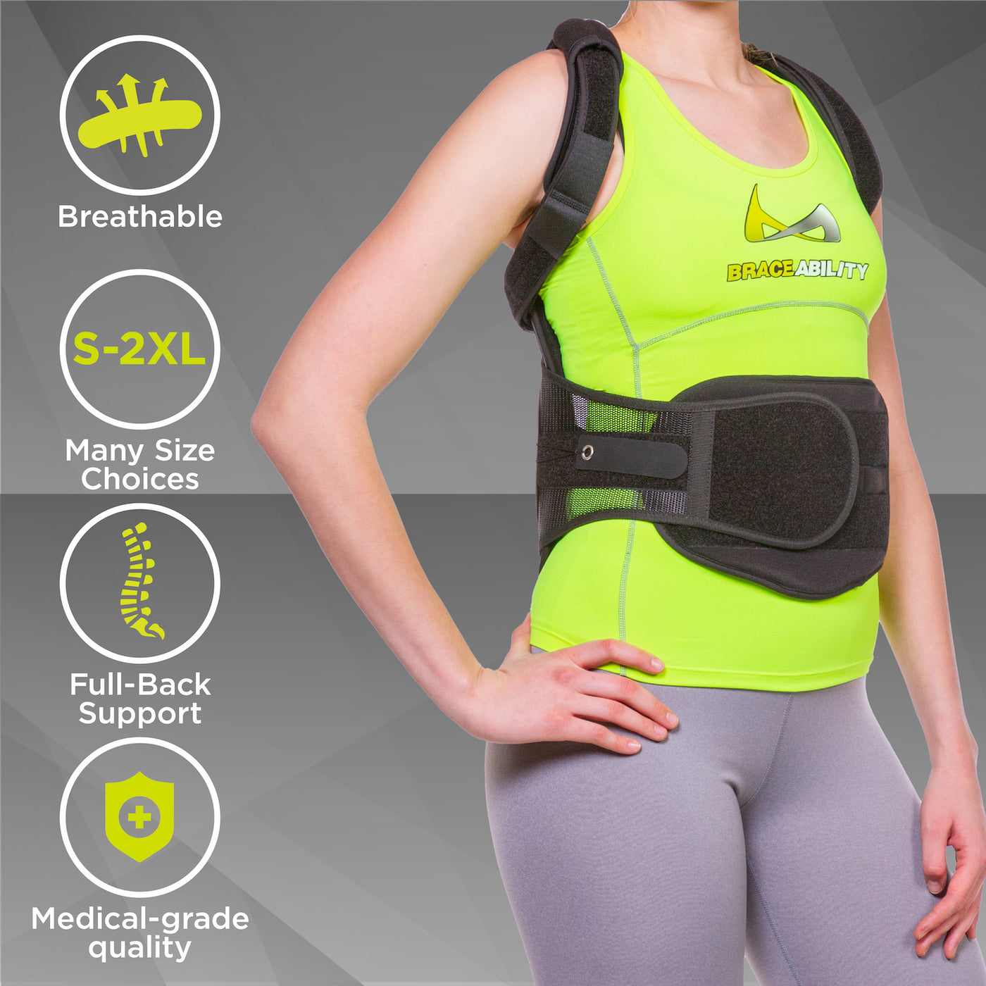 Postural Extension Back Straightener Brace - Rigid Posture Corrector Vest for Kyphosis Hunch Relief Mild Scoliosis Support and