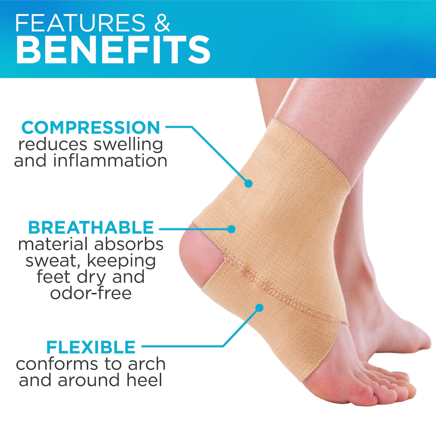 Tan ace ankle brace applies support around around weak ankles