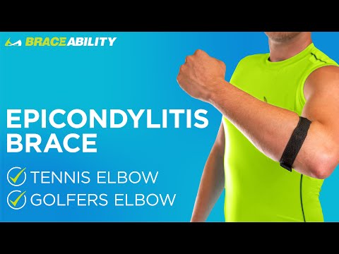 Epicondylitis Brace | Elbow Strap for Medial / Lateral Epicondyle Arm Pain & Tendonitis