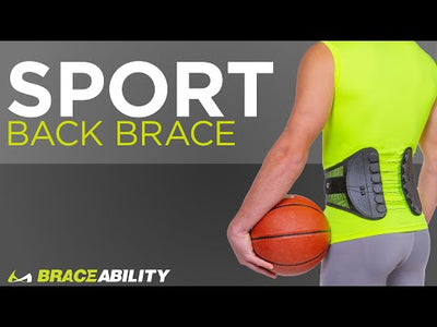 Spine Sport Back Brace | Athletic, Lightweight & Breathable Lumbar Support for Working Out, Golfing, Running or Exercising