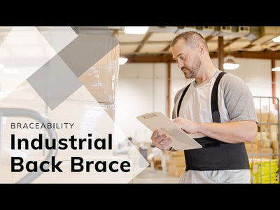 Back Brace for Work | Heavy Lifting Support Belt with Shoulder Straps for Industrial Construction and Warehouse Workers
