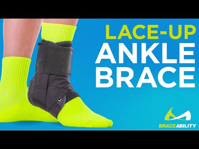 Ankle Arthritis Brace | Lateral Pain, High Sprain, Instability, Rolled or Twisted Tie Up Lace Support